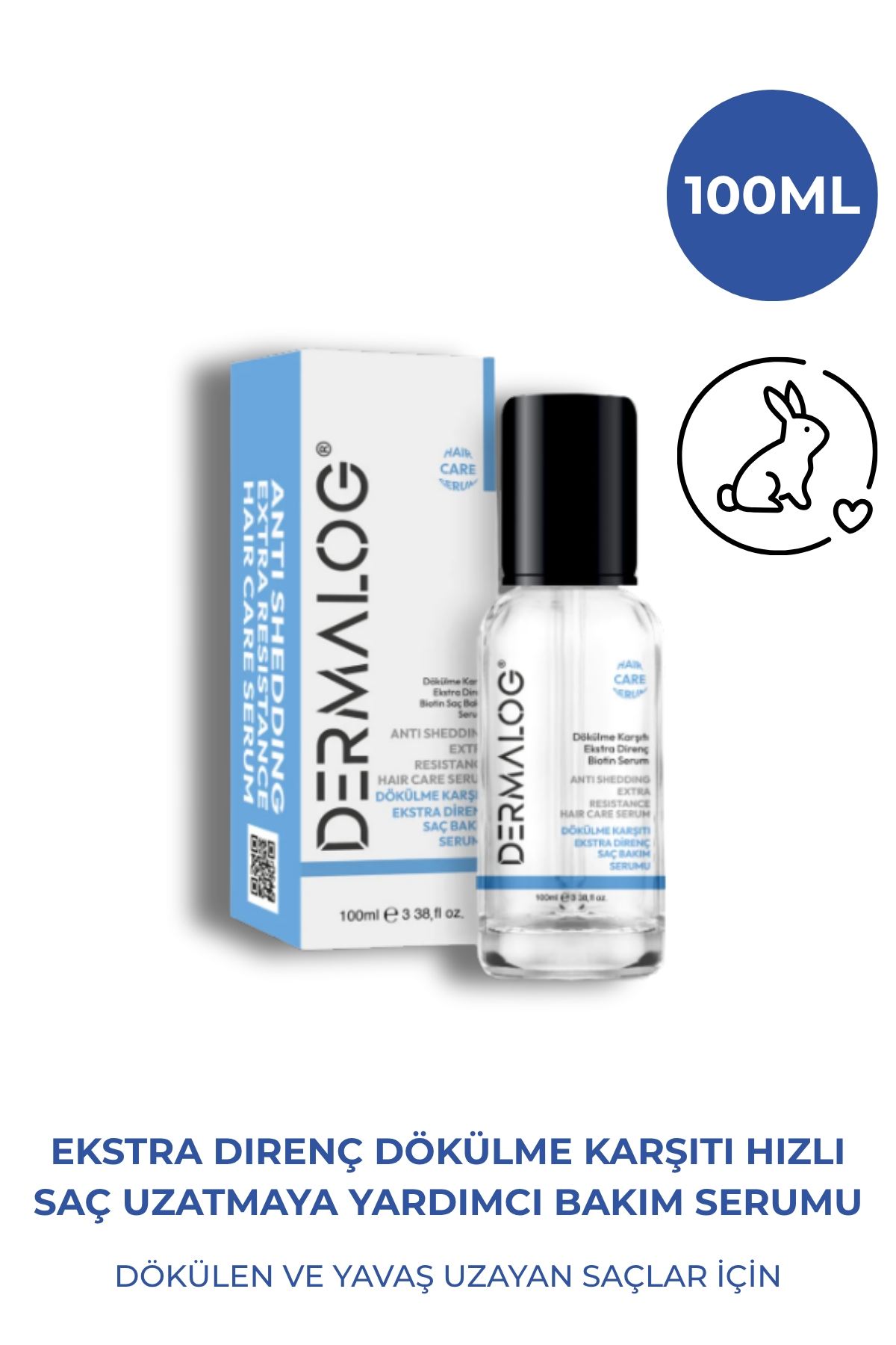 DERMALOG Extra Direnç Pürüzsüzleştirici Hızlı Saç Uzatma Serumu-(BİOTİN,KERATİN,ARGAN,KABAK ÇEKİRDEĞİ YAĞI)